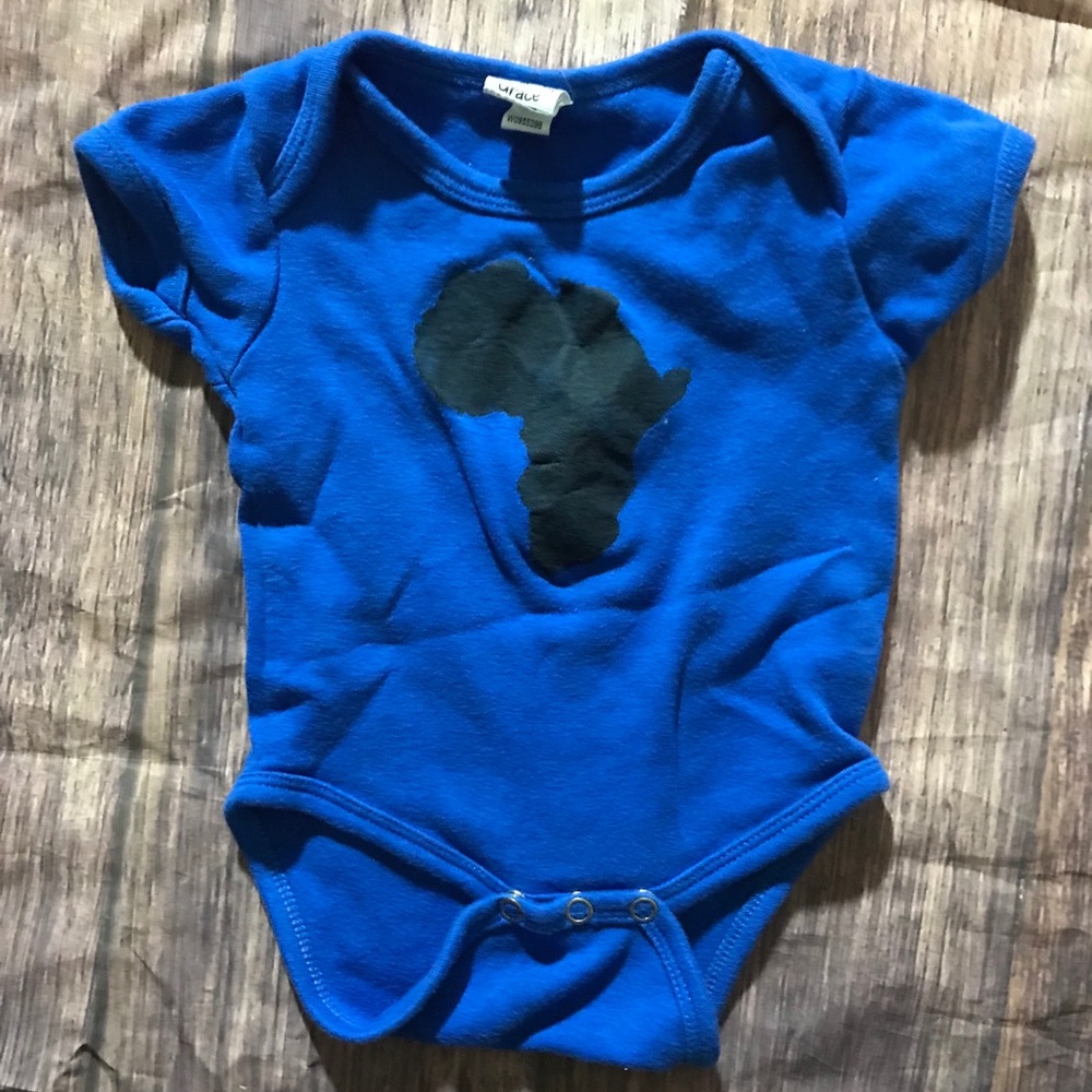 Baby Boy Africa Onesie (Fits like a 6-9 months)